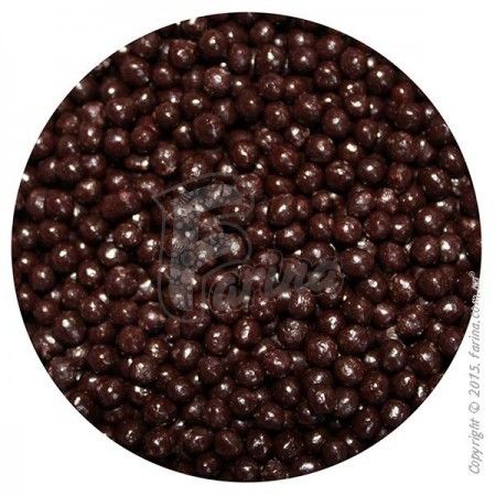 Посыпка кондитерская Рисовые шарики перламутровые темный шоколад 50г.< фото цена